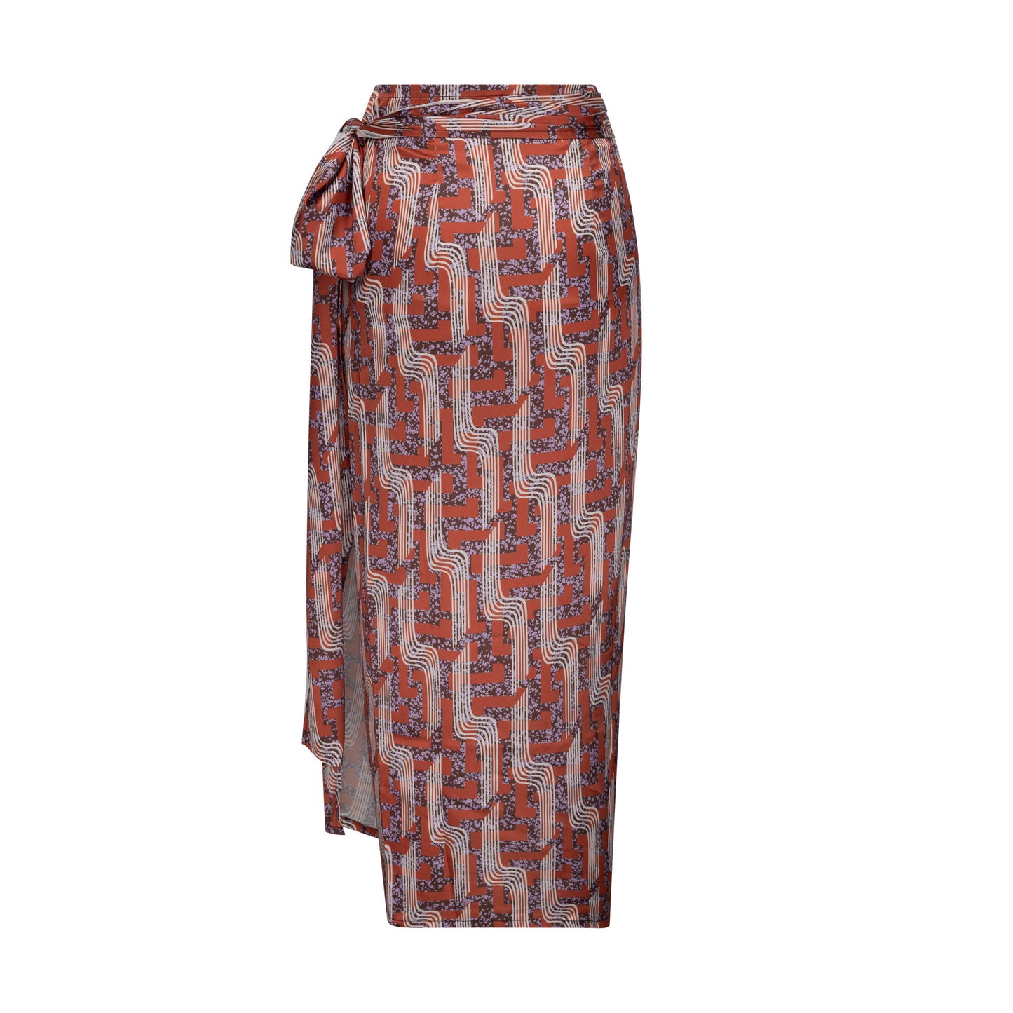 NINA SARONG SKIRT - LINEAR BROWN