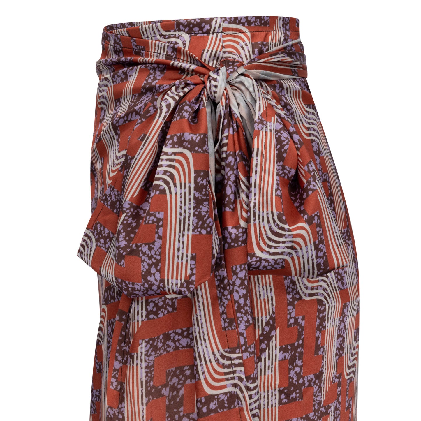 NINA SARONG SKIRT - LINEAR BROWN