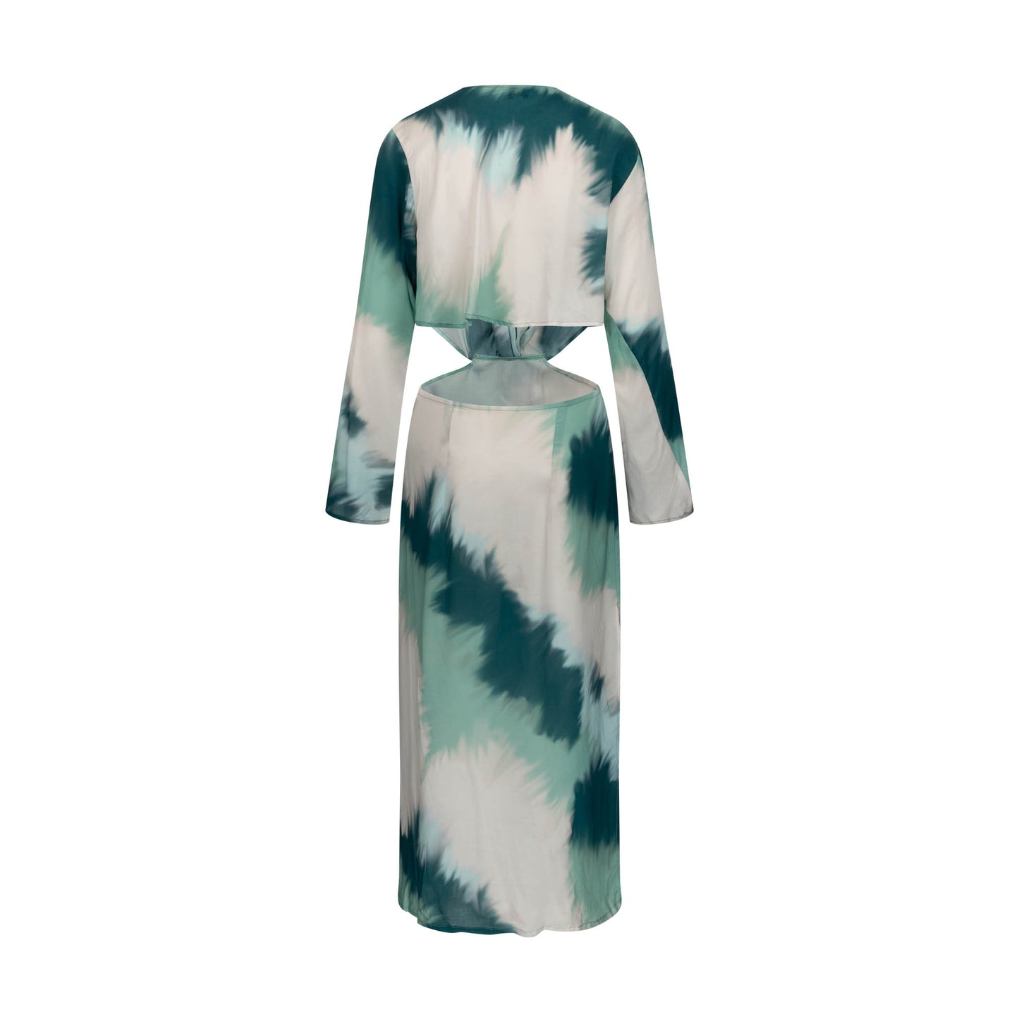 WINONAH TIE FRONT DRESS - AURA GREEN